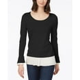 thumbnail image 1 of Charter Club Layered-Look Sweater Womens XL Black sweater MSRP $78, 1 of 1