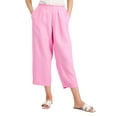 thumbnail image 1 of Charter Club Linen Cropped Pull On Pants Bubble Bath L, 1 of 1