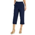 thumbnail image 1 of Charter Club Linen Cropped Pull On Pants Intrepid Blue 2XL, 1 of 1