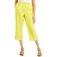 thumbnail image 1 of Charter Club Linen Cropped Pull On Pants Primrose Yellow L, 1 of 1