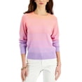 thumbnail image 1 of Charter Club Long Sleeve Ombre Sweater Sandy Pink Combo L, 1 of 1