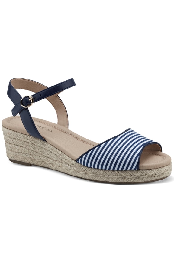 Lucia Espadrille Sandals Navy Stripe 7.5M