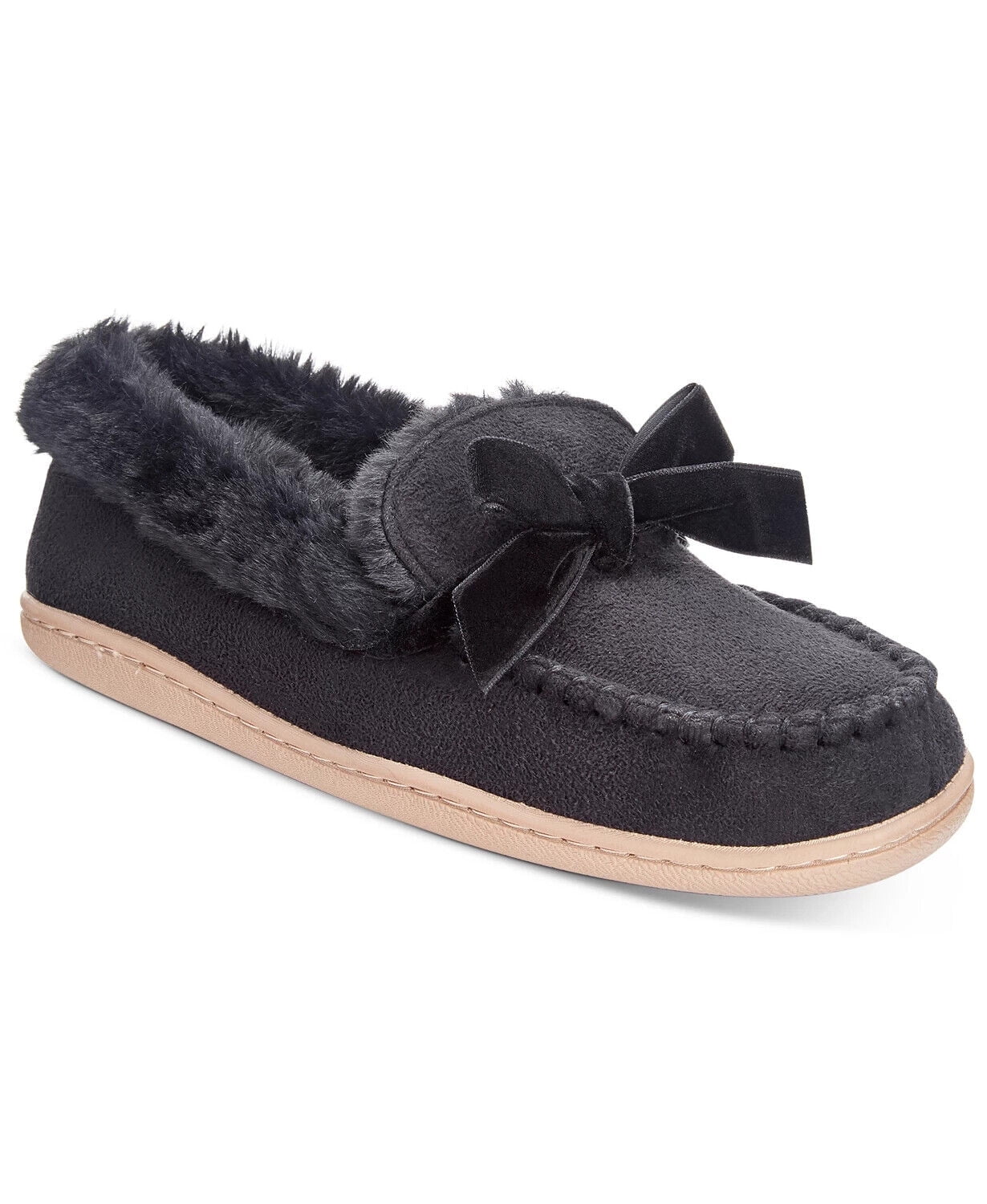Charter Club Moccasin Slippers Black (M)