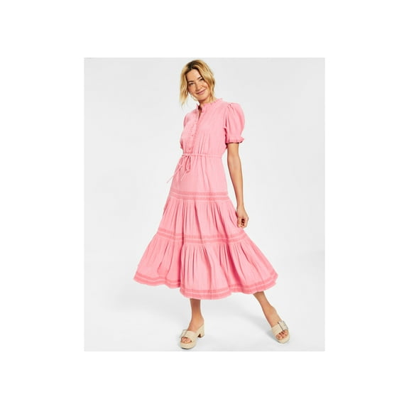 Charter Club Mommy Me Tie Waist Gauze Dress Bubble Bath XL