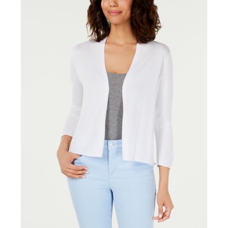 Charter Club Open Front Bolero Cardigan Bright White XL