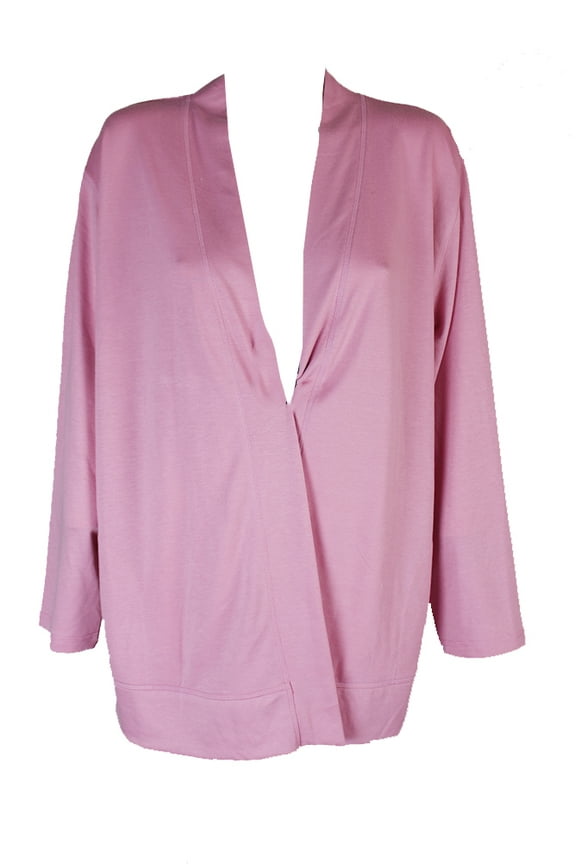 Orchid Smoke Long-Sleeve Open-Front Knit Pajama Cardigan S