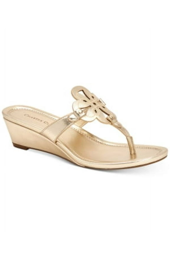 Penelopee Wedge Slide Sandals Platino 5.5M