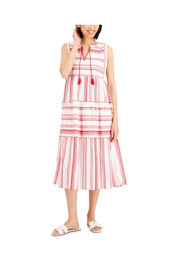 charter club red dress CHARTER CLUB RED/WHITE DRESS SZ 4P  Best in Show Clothes