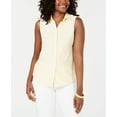 thumbnail image 1 of Charter Club Petite Cotton Striped Pique Shirt Lemon Spritz Combo 12P, 1 of 6