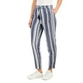 thumbnail image 1 of Charter Club Petite Cotton Striped Tapered Soft Pants Intrepid Blue Combo PM, 1 of 2