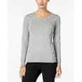 thumbnail image 1 of Charter Club Petite Embellished Sweater Heather Platinum PS, 1 of 1