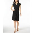 thumbnail image 1 of Charter Club Petite Faux Wrap Dress Deep Black PXS, 1 of 1