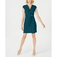 thumbnail image 1 of Charter Club Petite Faux Wrap Dress Deep Teal PS, 1 of 1