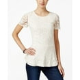 thumbnail image 1 of Charter Club Petite Lace Peplum Top Vintage Cream PM, 1 of 1