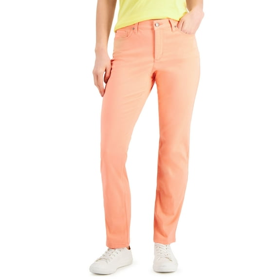 Charter Club Petite Lexington Straight Leg Jeans Sandy Pink 12P