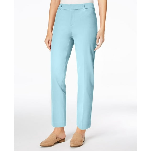 Charter Club Petite Newport Cropped Pants Blue Chiffon 12P