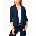 thumbnail image 1 of Charter Club Petite Open Front Stitched Detail Cardigan?id=7 Intrepid Blue PS, 1 of 1