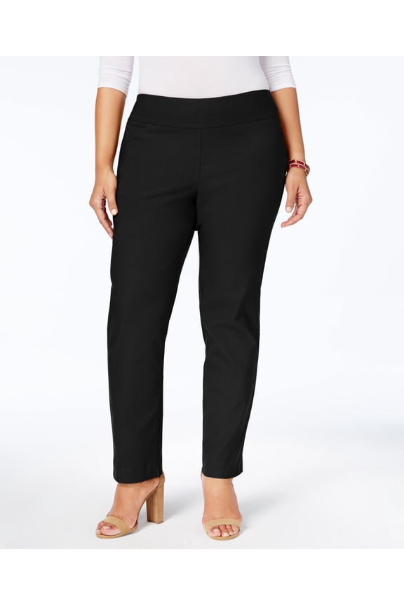 Petite Plus Size Cambridge Tummy Control Pull On Pants Green 18W PETITE