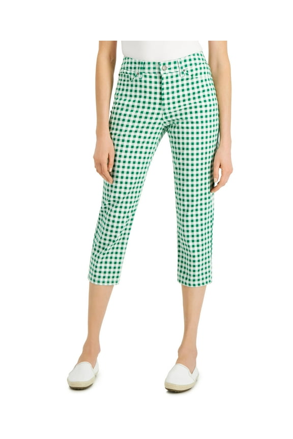 Petite Printed Bristol Capri Jeans Bright Myrtle 10P