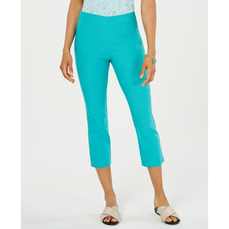 Charter Club Petite Pull On Capri Pants Turquoise Stone 6P Walmart