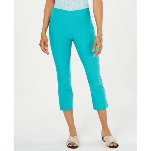 Charter Club Petite Pull-On Capri Pants (Turquoise Stone, 6P)