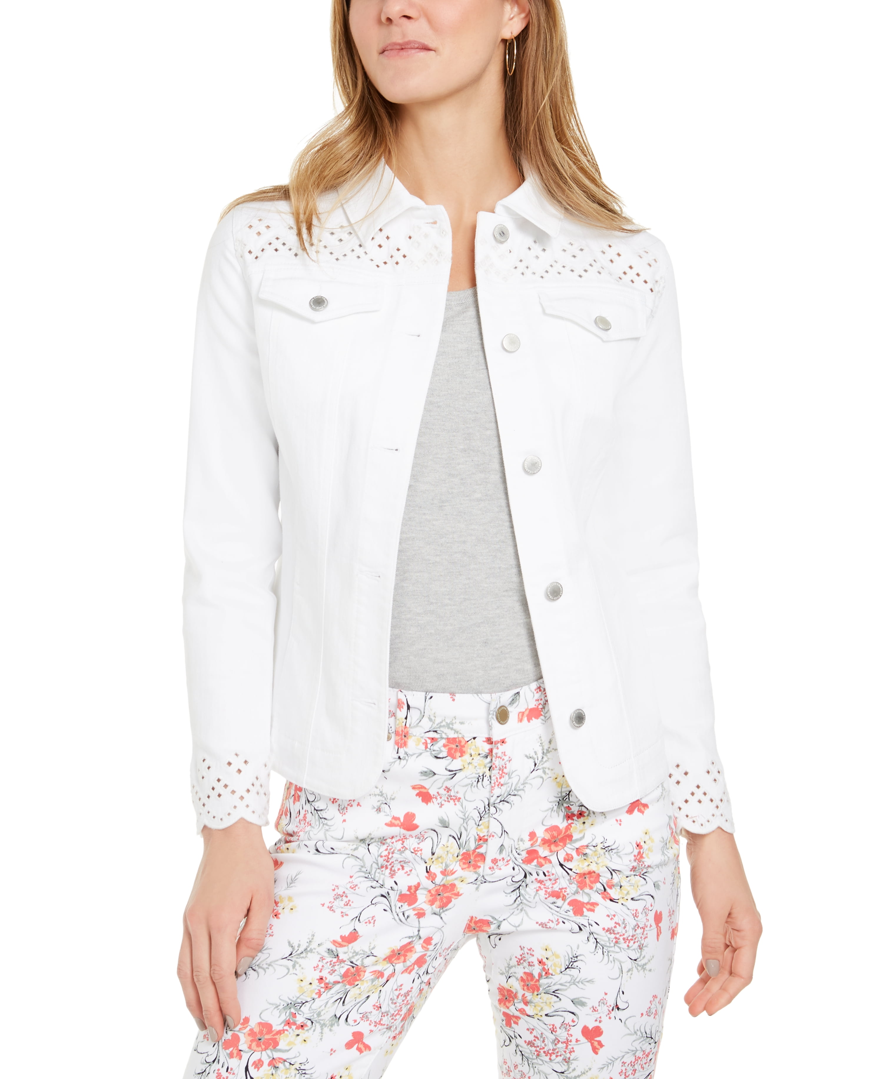 Eyelet jean jacket hotsell