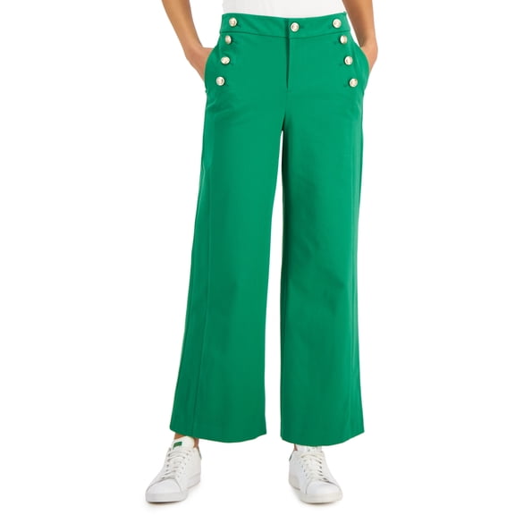 Charter Club Petite Wide Leg Sailor Pants Bright Myrtle 2P