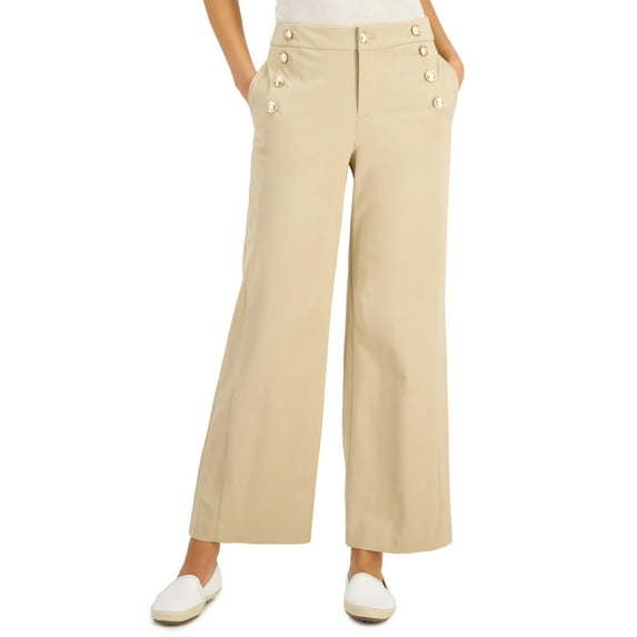 Charter Club Petite Wide Leg Sailor Pants Sedona Dust 8P