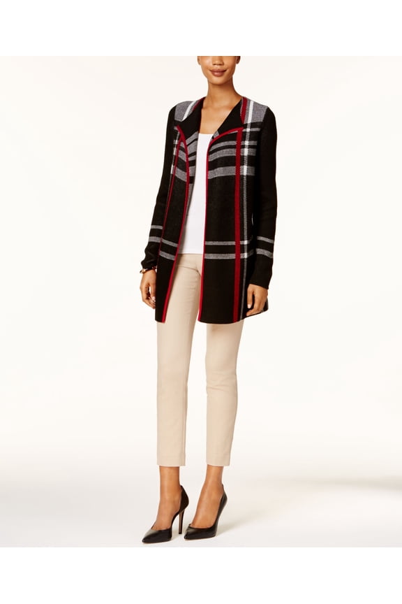 Plaid Cardigan New Red Amore 2XL