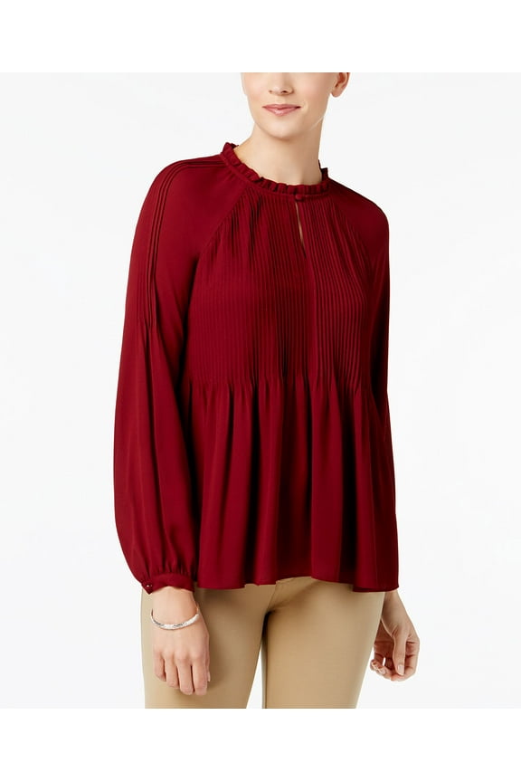 Pleated Top Cranberry Red XL