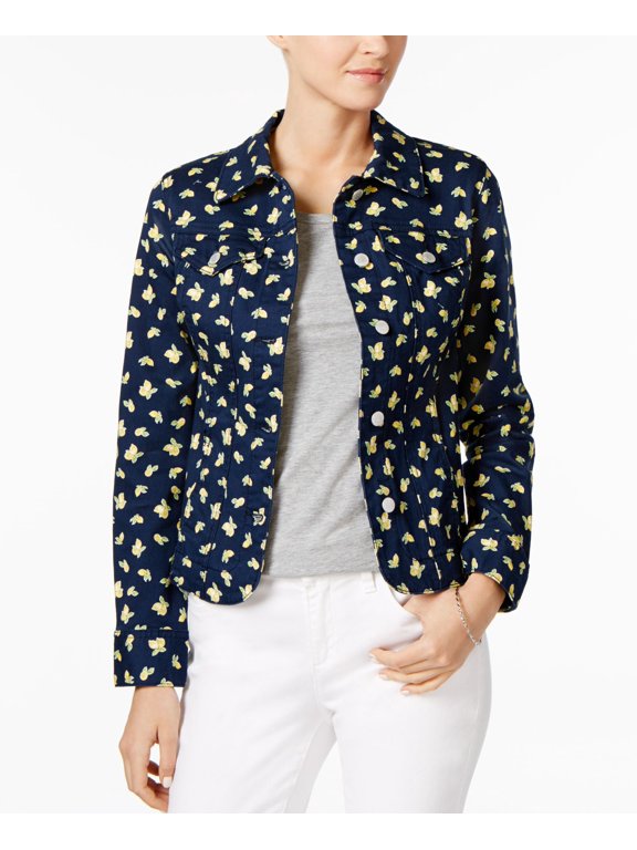 Printed Denim Jacket (Intrepid Blue Combo XL
