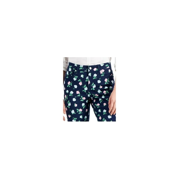 Charter Club Printed Lexington Jeans Intrepid Floral Blue 10