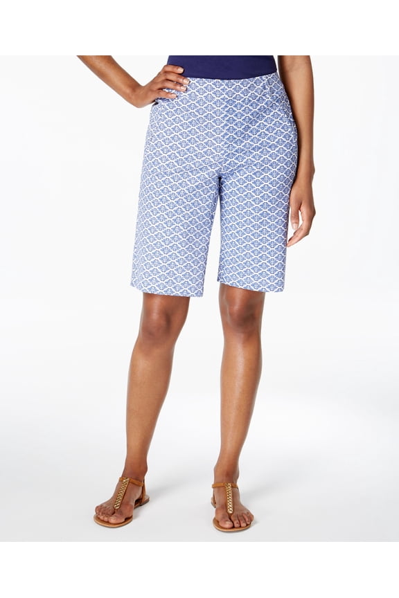 Printed Twill Shorts (Modern Blue Combo, 6)