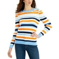 thumbnail image 1 of Charter Club Ribbed Striped Sweater Cloud Combo XL, 1 of 1