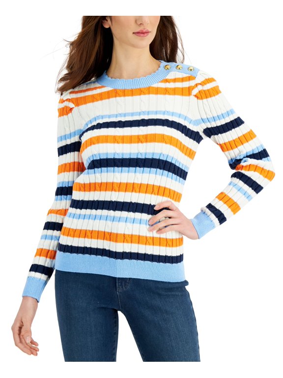 Ribbed Striped Sweater Cloud Combo XL