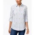 thumbnail image 1 of Charter Club Roll Tab Print Shirt Horizon Yellow Citrus 12, 1 of 1