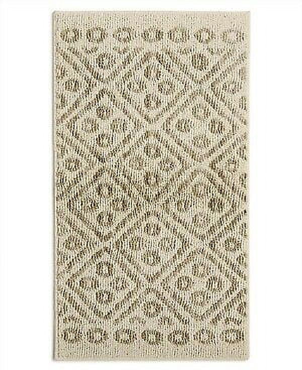 Charter Club Scatter 20" x 36" GeoPrint Accent Rug Silver Cream
