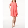 thumbnail image 1 of Charter Club Seamed Cold-Shoulder Dress Womens XL Orange dress MSRP $78, 1 of 1