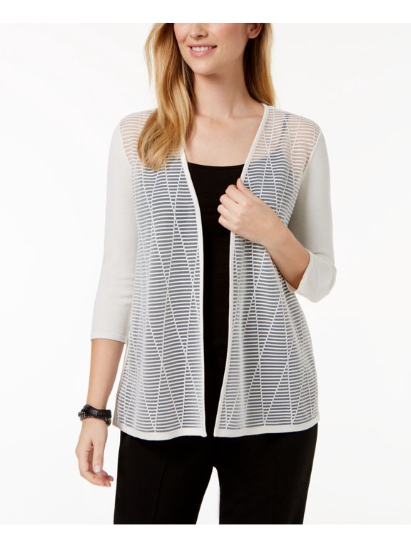 Sheer Front Sweater Cloud S