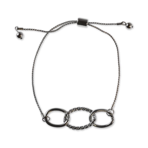 Charter Club Silver-Tone Triple Link Slider Bracelet