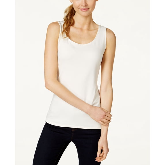 Charter Club Sleeveless Tank Top Cloud XS