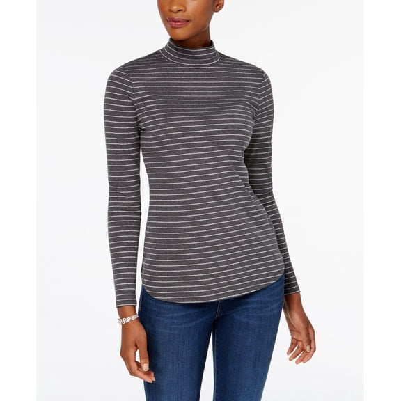 Charter Club Striped Top Womens shirt MSRP $26 Gray XXL