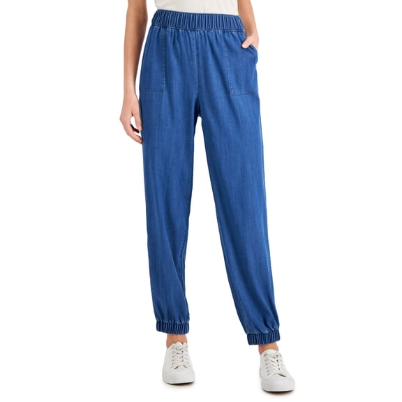Charter Club Tencel Tapered Joggers Hudson Wash S