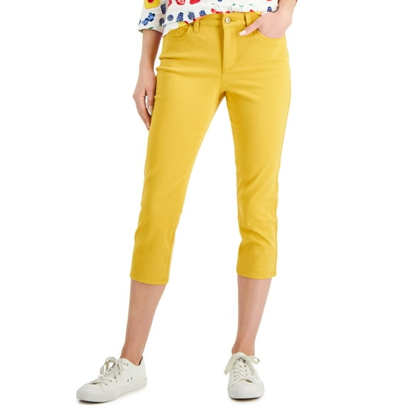 Charter Club Tummy Control Bristol Capri Jeans Honey Glaze 8