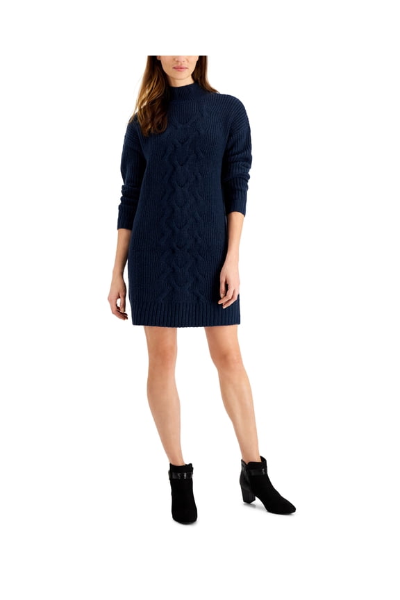 Turtleneck Sweater Dress Intrepid Blue XL