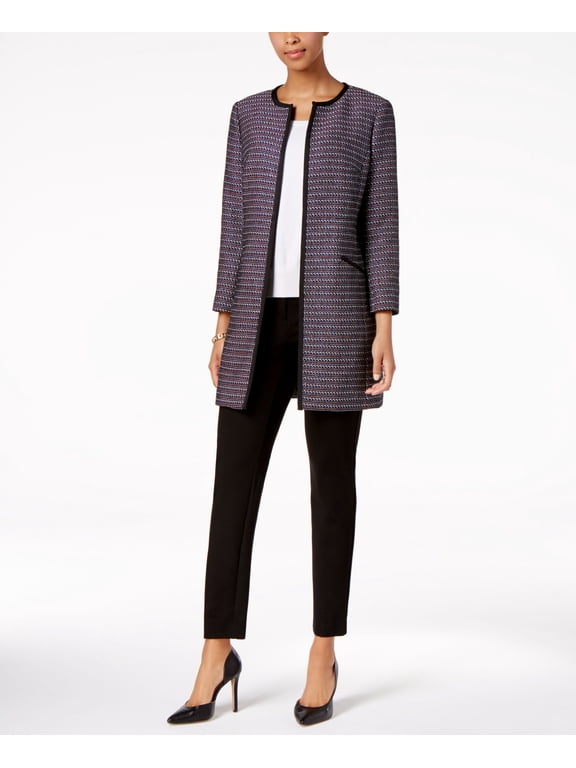 Tweed Topper Jacket Deep Black Combo 12