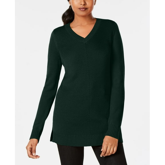 Charter Club V Neck Sweater Dark Evergreen M