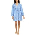 thumbnail image 1 of Charter Club WILDFLOWER Women's Cotton Floral-Print Wrap Robe, US Medium, 1 of 1