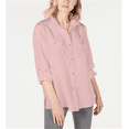 thumbnail image 1 of Charter Club Women's Button Up Tunic Pink Size Petite XL, 1 of 3