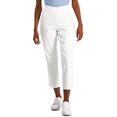 thumbnail image 1 of Charter Club Women's Chelsea Stretch Twill Cropped Pants White Size 2 Petite, 1 of 3